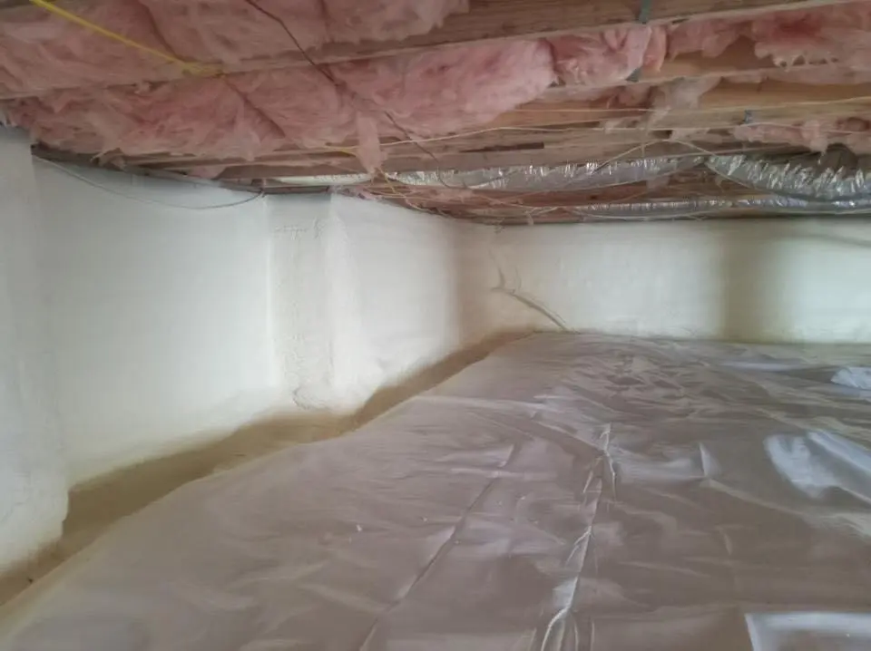 Crawl space encapsulation with closed-cell spray foam for Attic Insulation in Stroudsburg